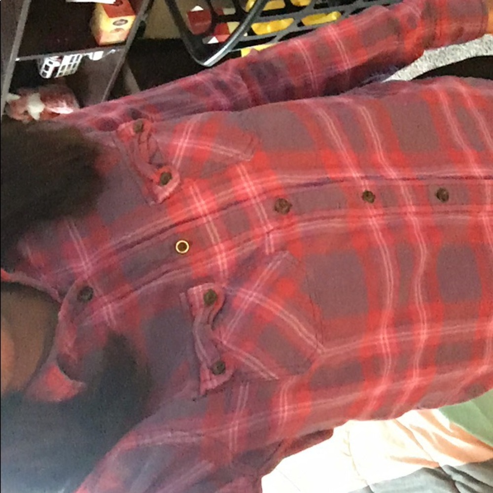 American Eagle Plaid Button Up Size S